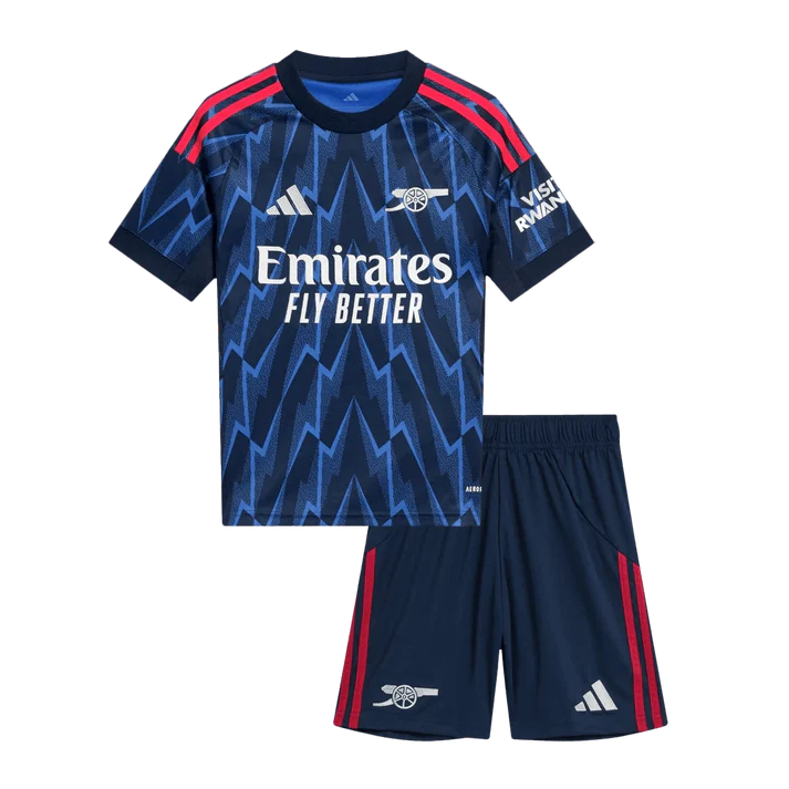 Arsenal Away Kit 2025/26 Kids Blue